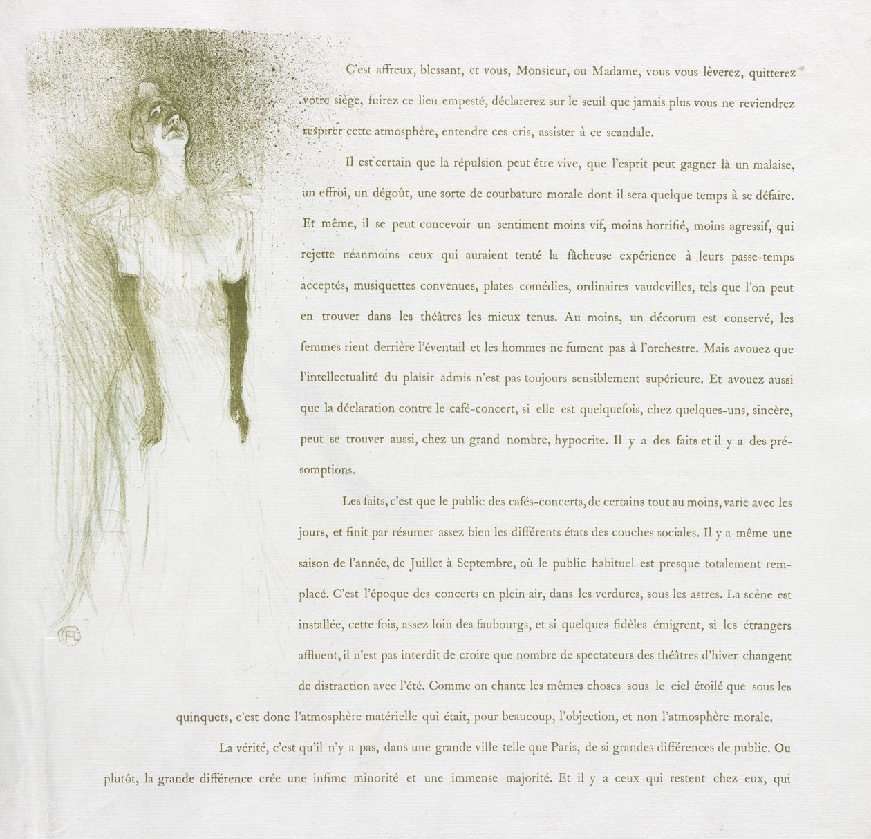 Yvette Guilbert-Fransız Serisi: No. 3, 1894. by Henri de Toulouse Lautrec