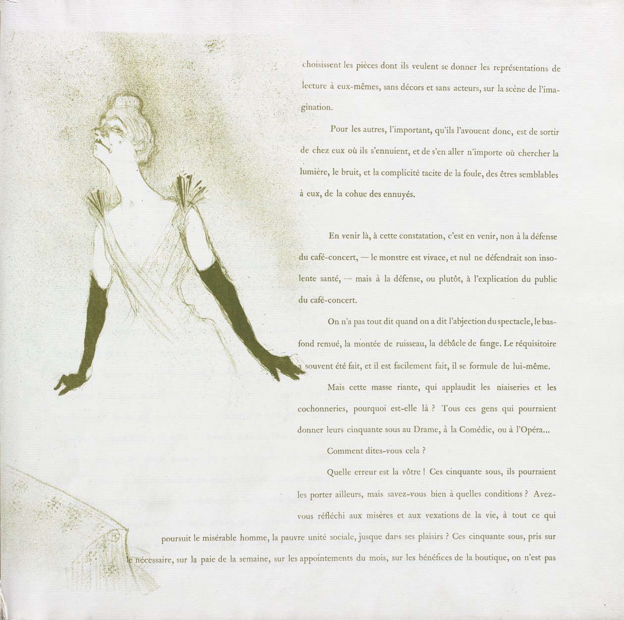 Yvette Guilbert-Fransız Serisi: No. 4, 1894. by Henri de Toulouse Lautrec