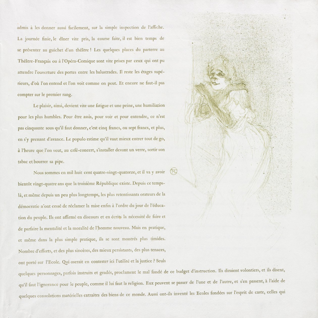Yvette Guilbert-Fransız Serisi: No. 5, 1894. by Henri de Toulouse Lautrec