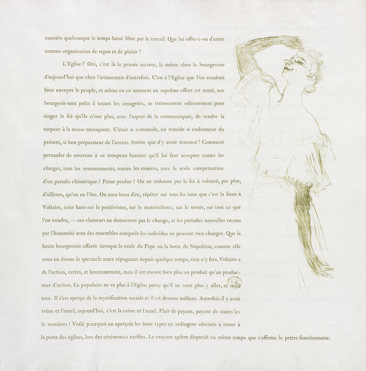 Yvette Guilbert-Fransız Serisi: No. 7 by Henri de Toulouse Lautrec