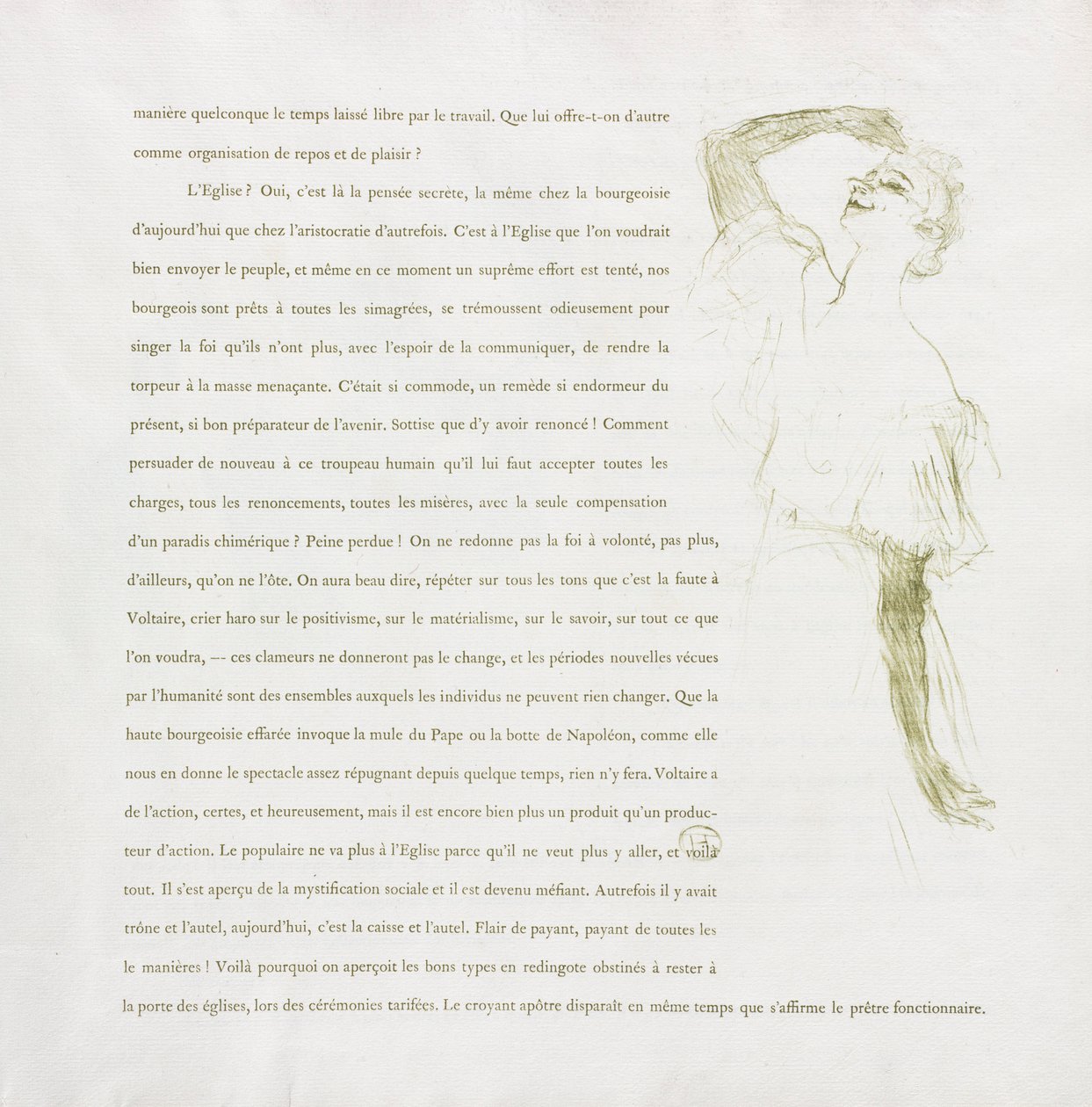 Yvette Guilbert-Fransız Serisi: No. 7, 1894. by Henri de Toulouse Lautrec