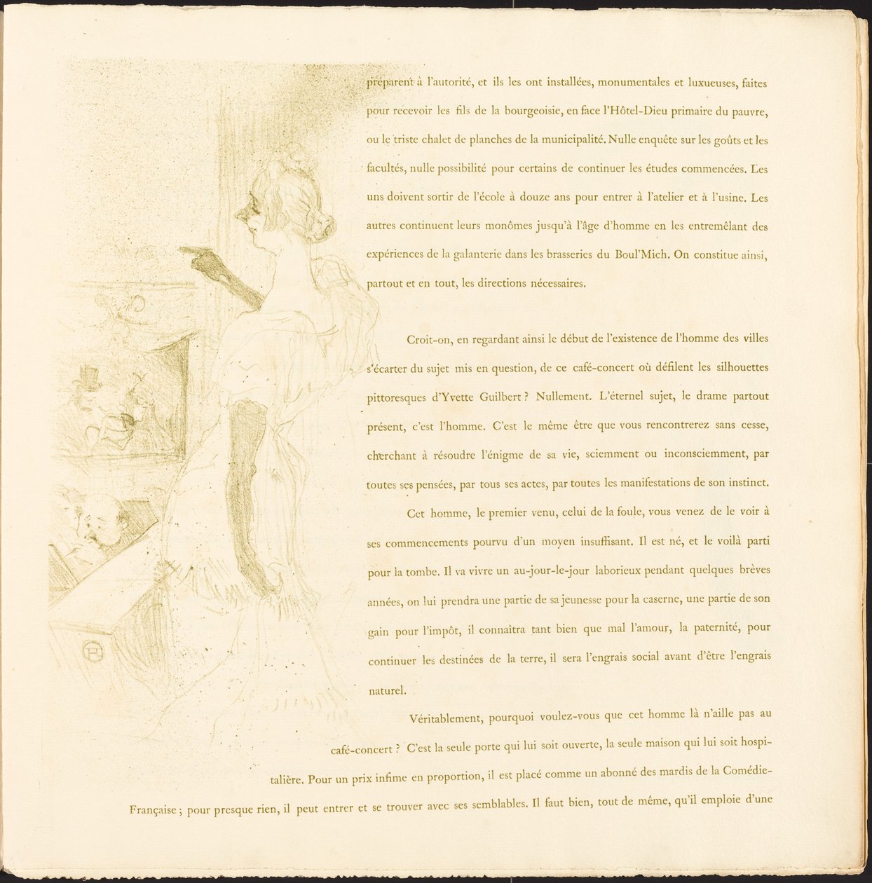Yvette Guilbert by Henri de Toulouse Lautrec