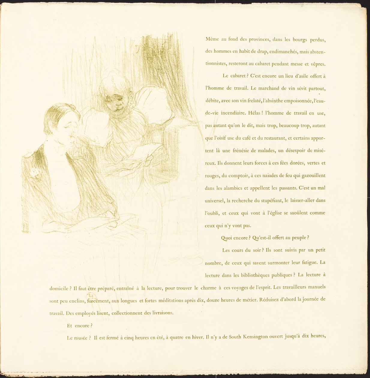 Yvette Guilbert, 1894. by Henri de Toulouse Lautrec
