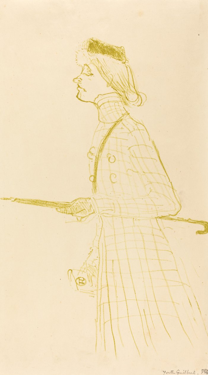 Yvette Guilbert, 1894. by Henri de Toulouse Lautrec