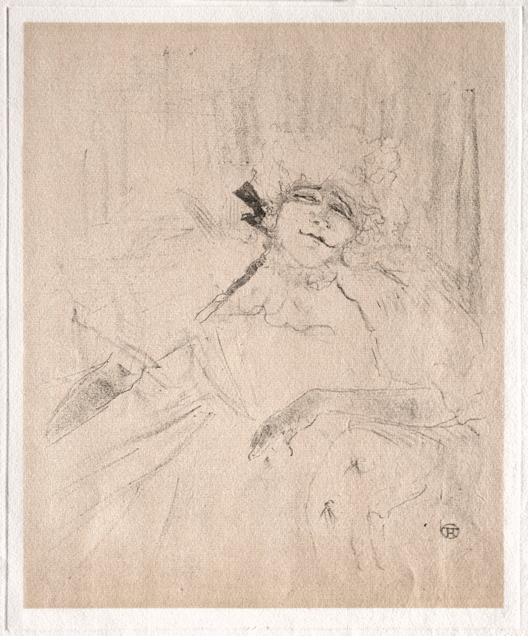 Yvette Guilbert: Eski Şarkı, 1898. by Henri de Toulouse Lautrec