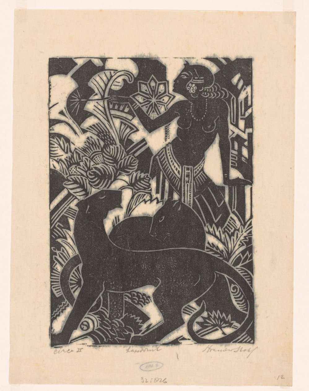 Circe II (nesne üzerindeki orijinal başlık) by Henri van der Stok (signed by artist)