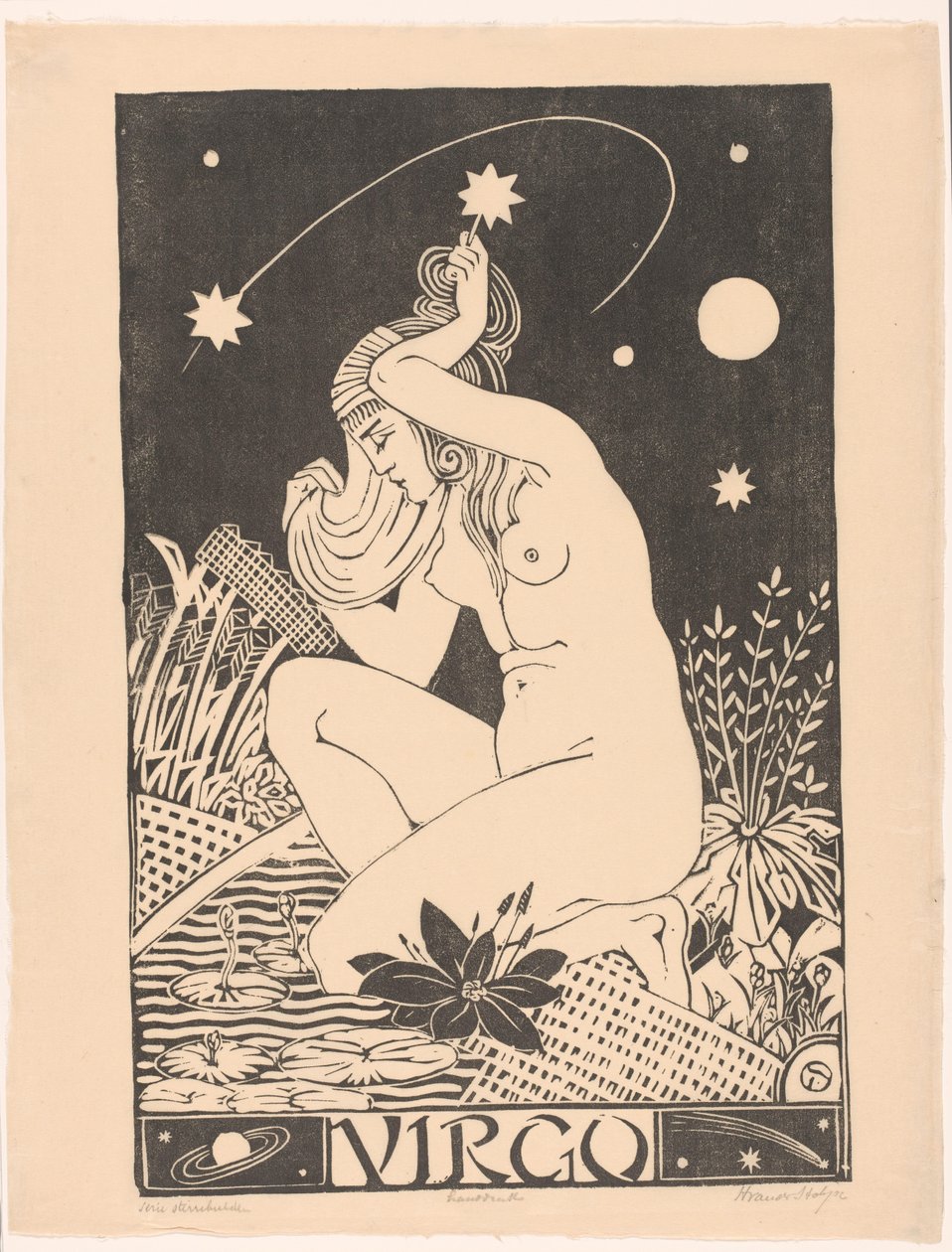 Burç Başak Başak (nesne üzerindeki başlık) by Henri van der Stok (signed by artist)