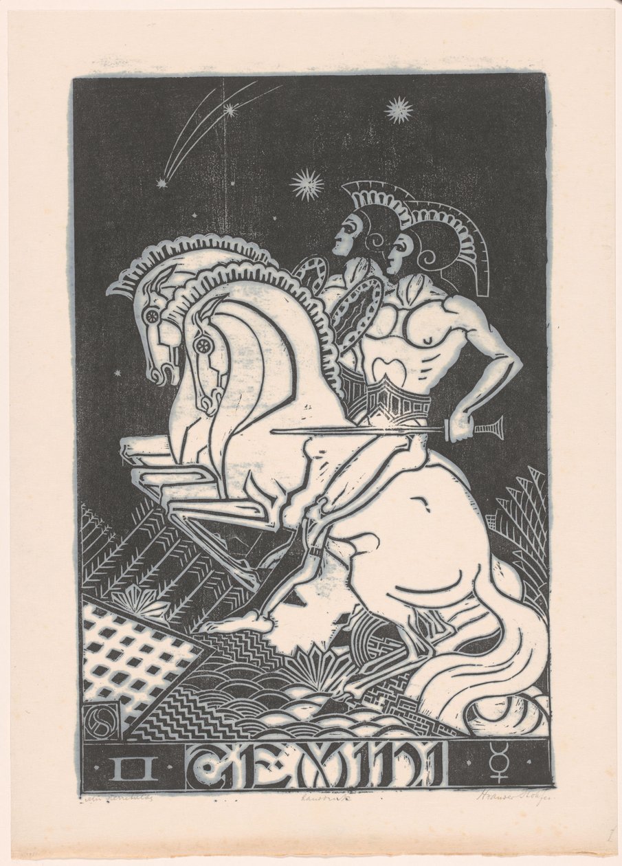 İkizler Burcu İkizler (nesne üzerindeki başlık) by Henri van der Stok (signed by artist)