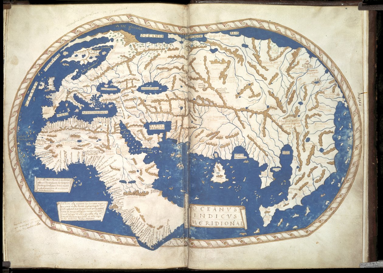 Dünya haritası, c. 1490 by Henricus Martellus Germanus