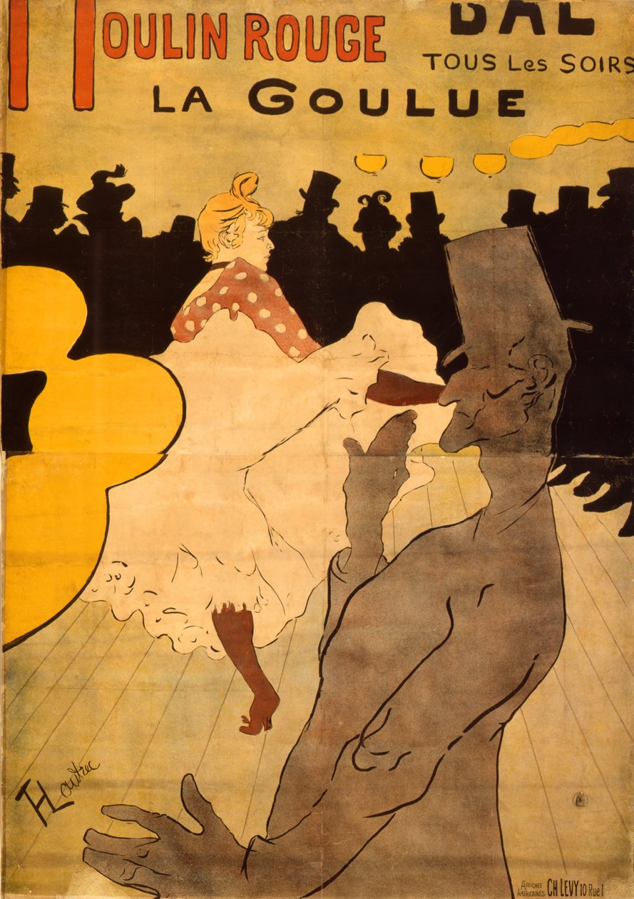 Moulin Rouge-La Goulue by Henri de Toulouse Lautrec