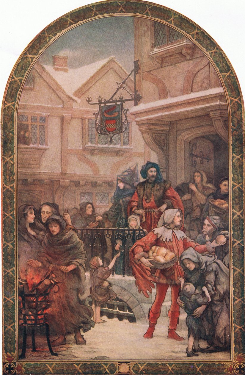 Sir Richard Whittington (1358-1423) sadaka dağıtıyor, 