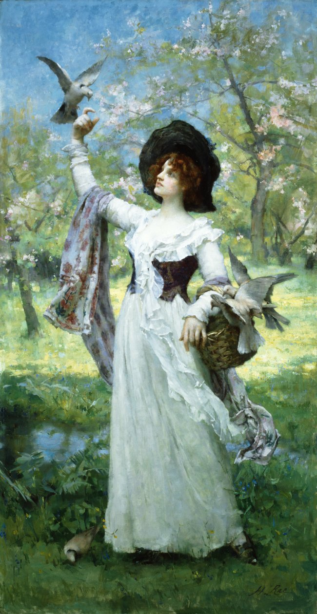 Bahar (tuval üzerine yağlı boya) by Henrietta Rae