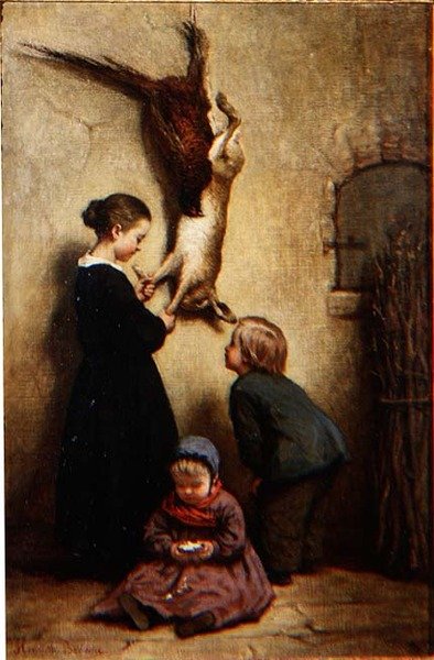 Taze Oyun (tuval üzerine yağlı boya) by Henriette Browne