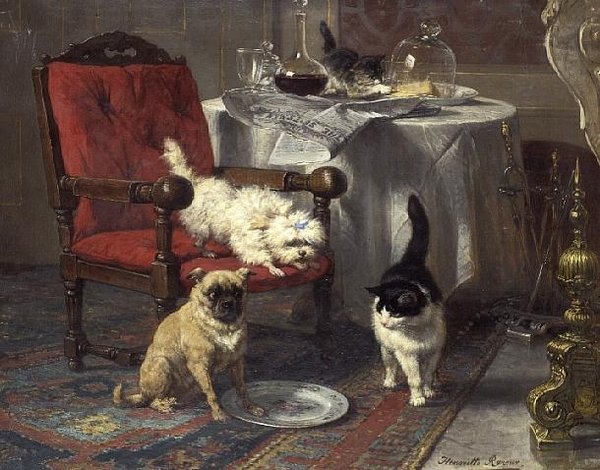 Biraz Peynir (tuval üzerine yağlı boya) by Henriëtte Ronner Knip