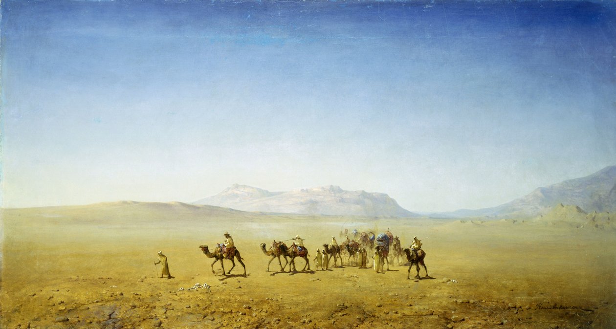 Çölde Bir Arap Kervanı by Henrik Ankarcrona