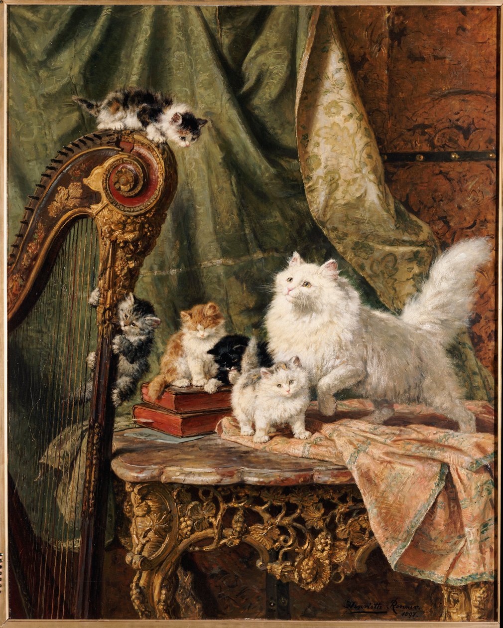 Bir Müzik Arası, 1897 by Henriëtte Ronner Knip