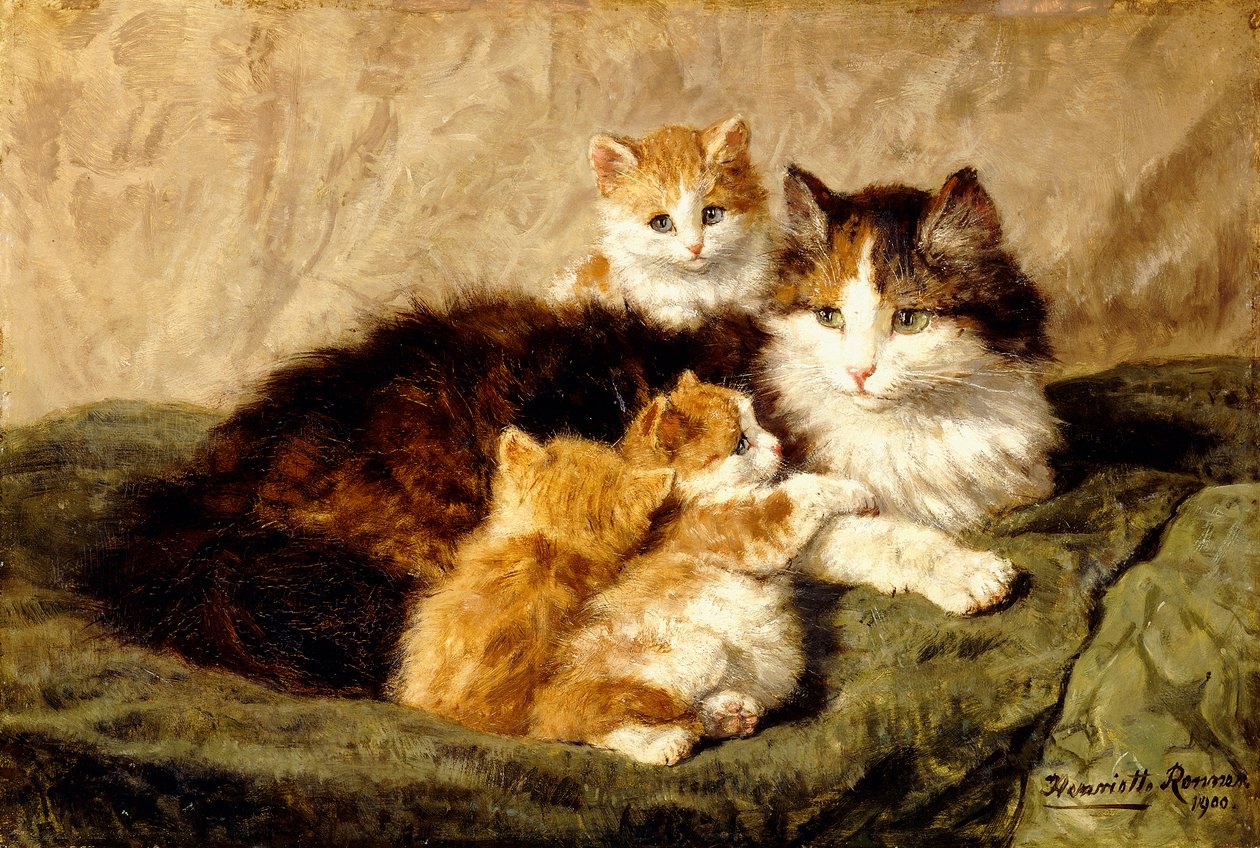 Memnuniyet, 1900 by Henriëtte Ronner Knip