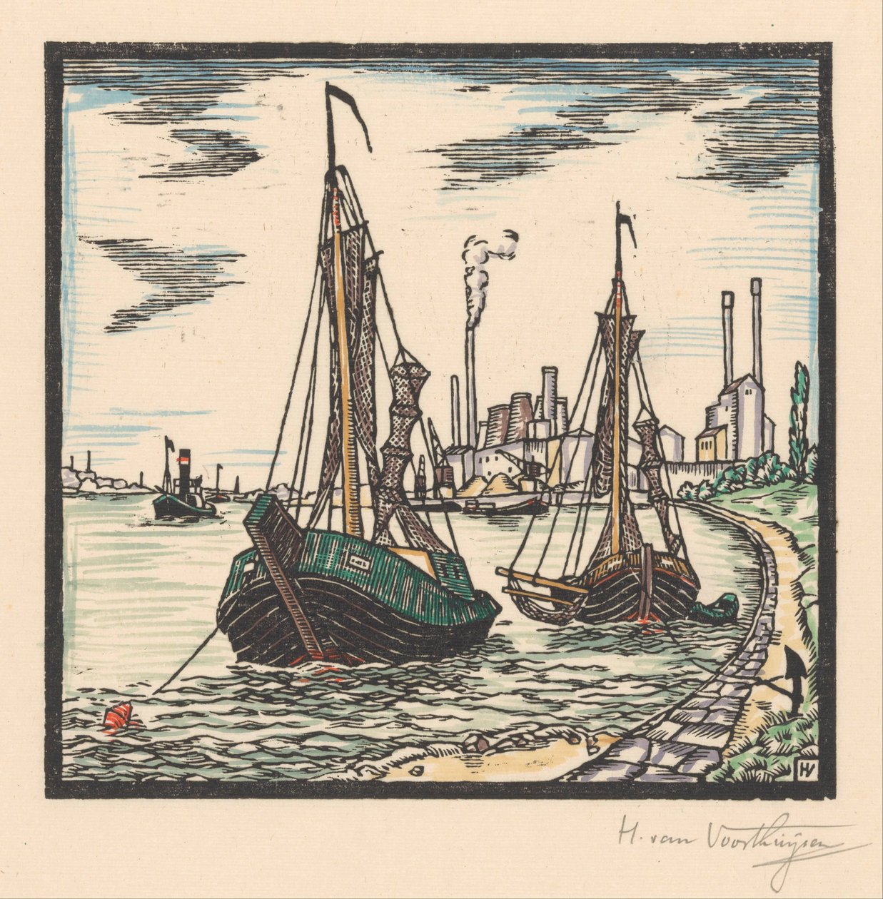 Demirli balıkçı tekneleri by Henriëtte van Hove (signed by artist)