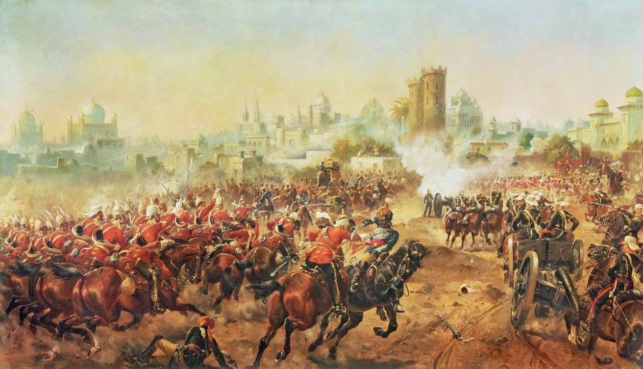 Queens Bays'in Lucknow'da İsyancılara Karşı Suçlanması, 6 Mart 1858 by Henry A. Payne