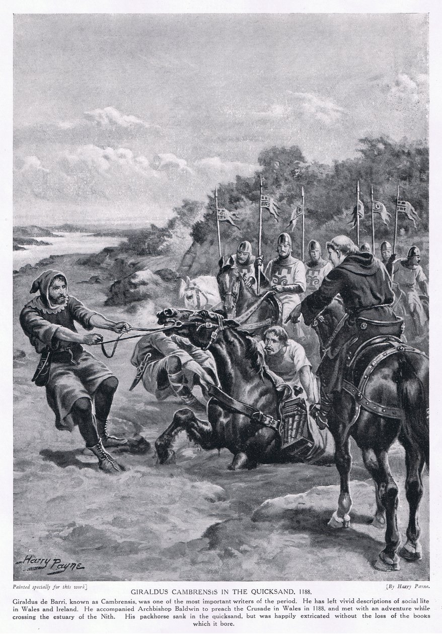 Bataklıkta Girladus Cambrensis AD1188, 1920'ler by Henry A. Payne