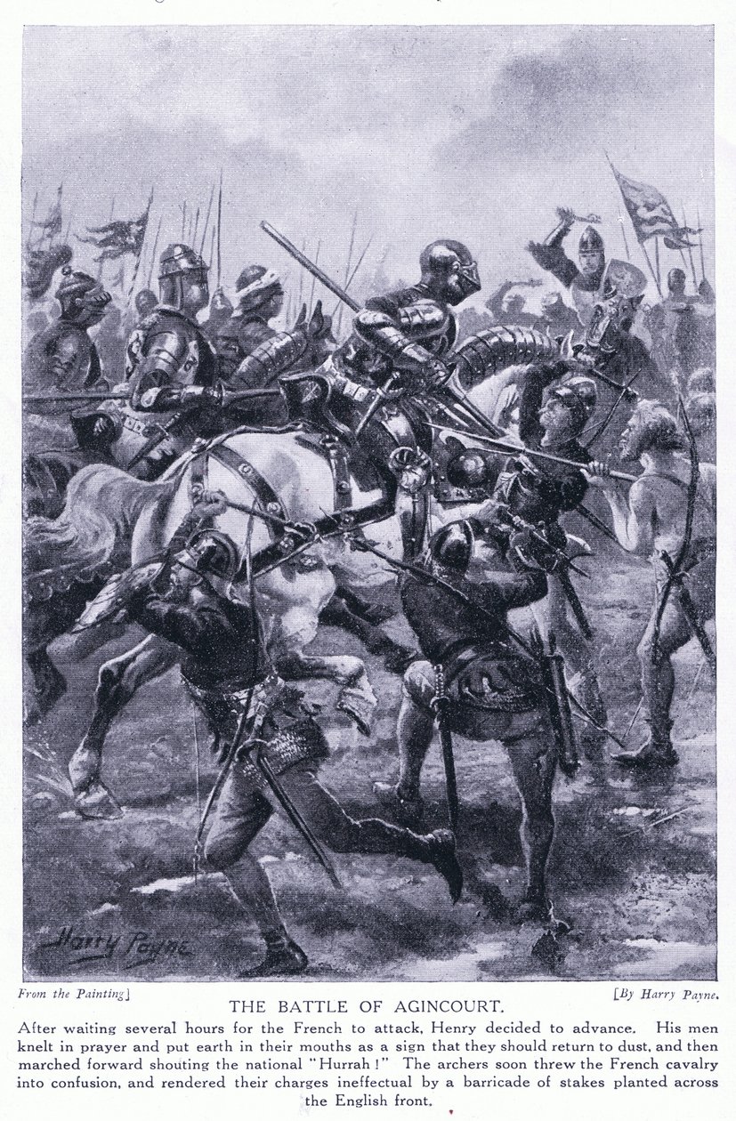 Agincourt Savaşı AD1415, 1920