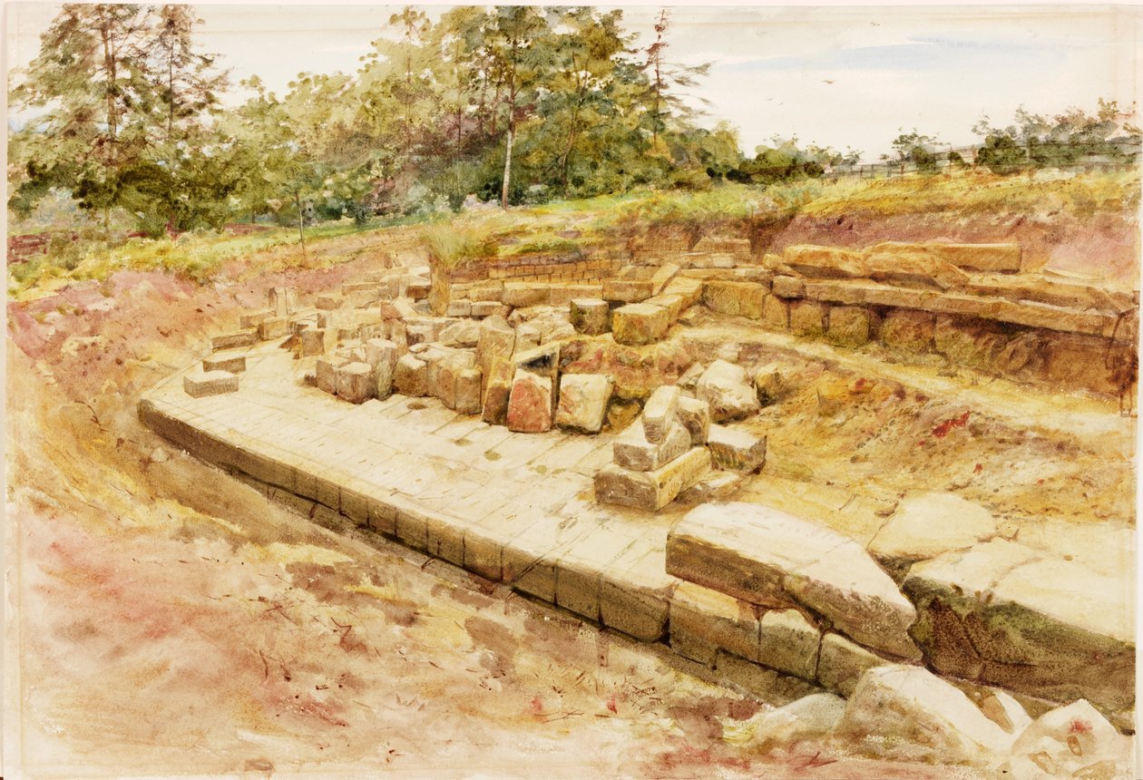 Cilurnum (kağıt üzerine guaj, kalem ve wc) by Henry Burdon Richardson
