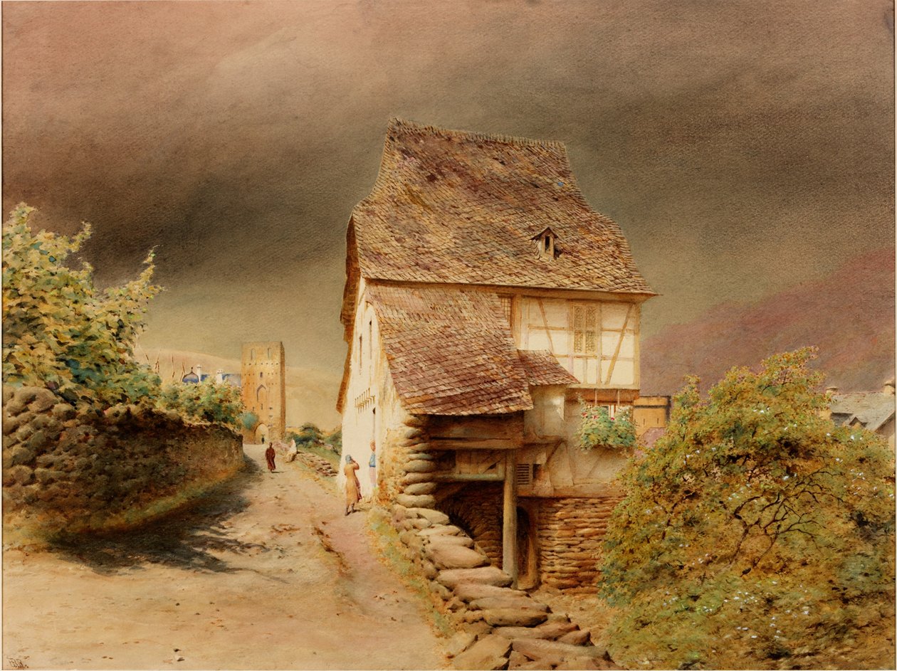 Coming Storm (kağıt üzerine gövde rengi ve sulu boya) by Henry Burdon Richardson