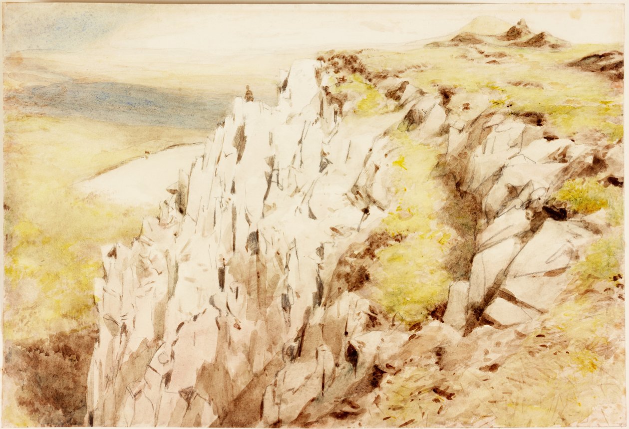 Crag Lough (kağıda kurşun kalem ve sulu boya (karta yapıştırılır)) by Henry Burdon Richardson