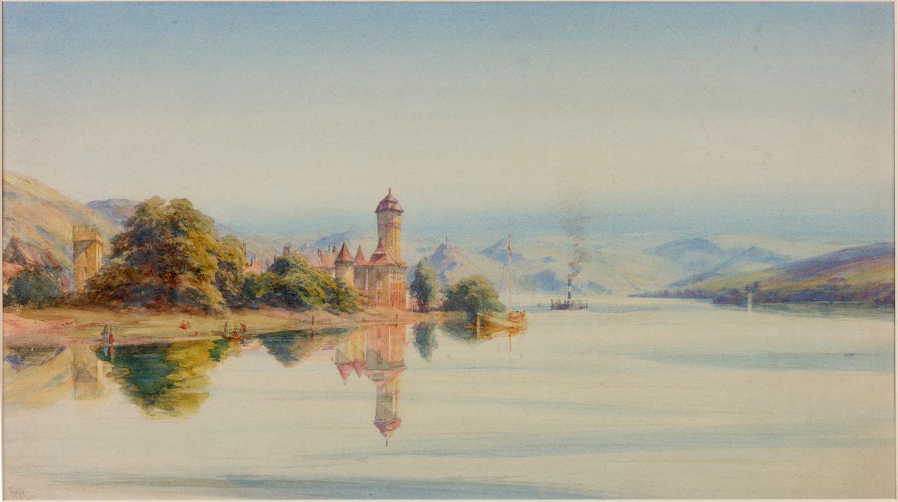 Stolzenfels (kağıt üzerine kurşun kalem ve sulu boya) by Henry Burdon Richardson