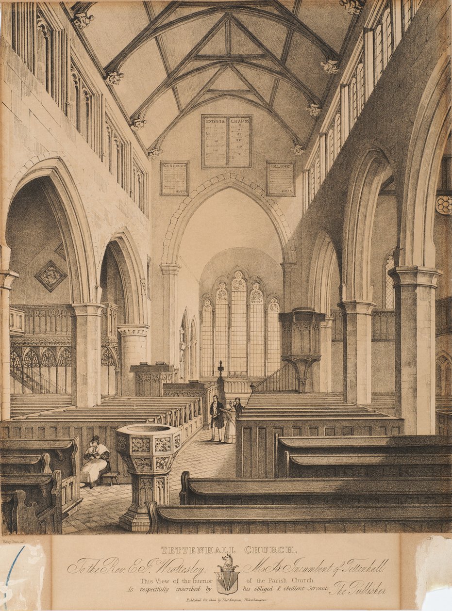 Tettenhall Kilisesi, 1844 by Henry Burn