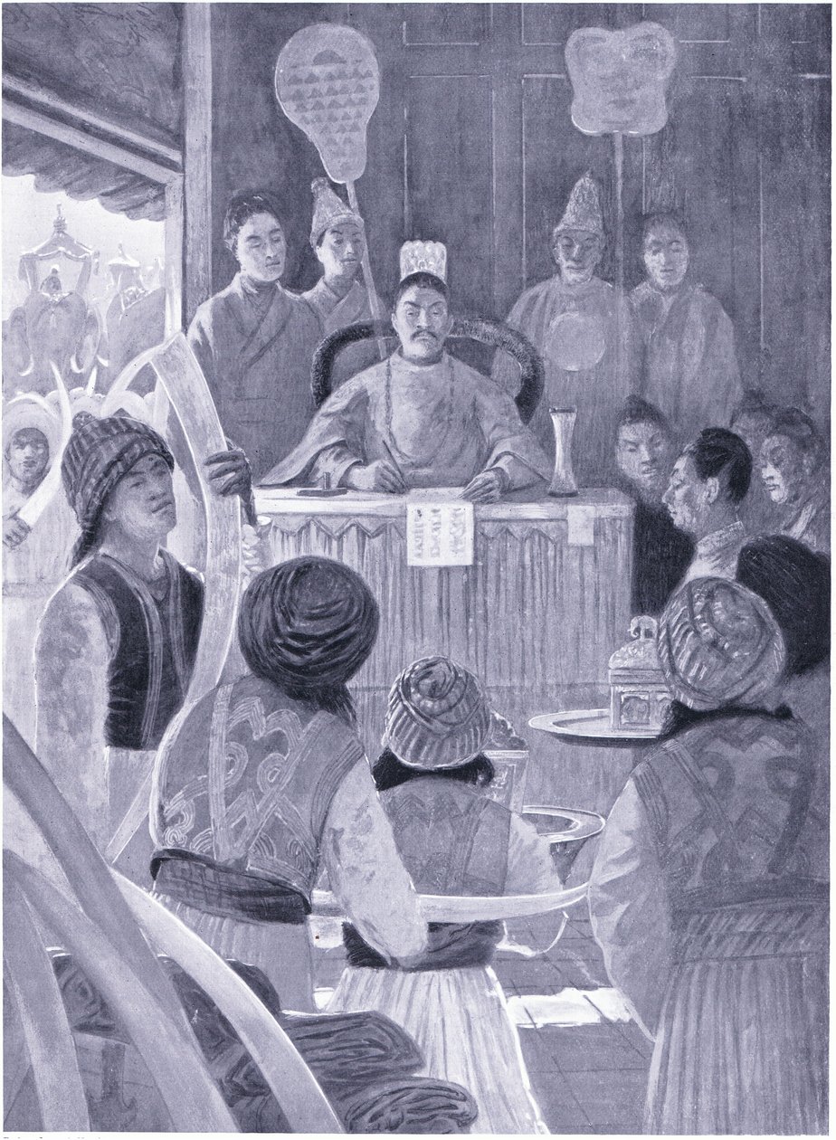 Siyam, Çin imparatoruna haraç ödüyor by Henry Charles Seppings Wright