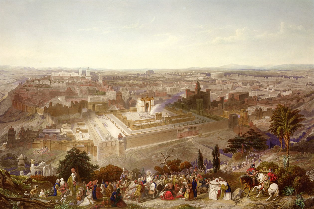 Görkemiyle Kudüs, Charles Mottram (1807-76) 1860 tarafından kazınmış by Henry Courtney Selous