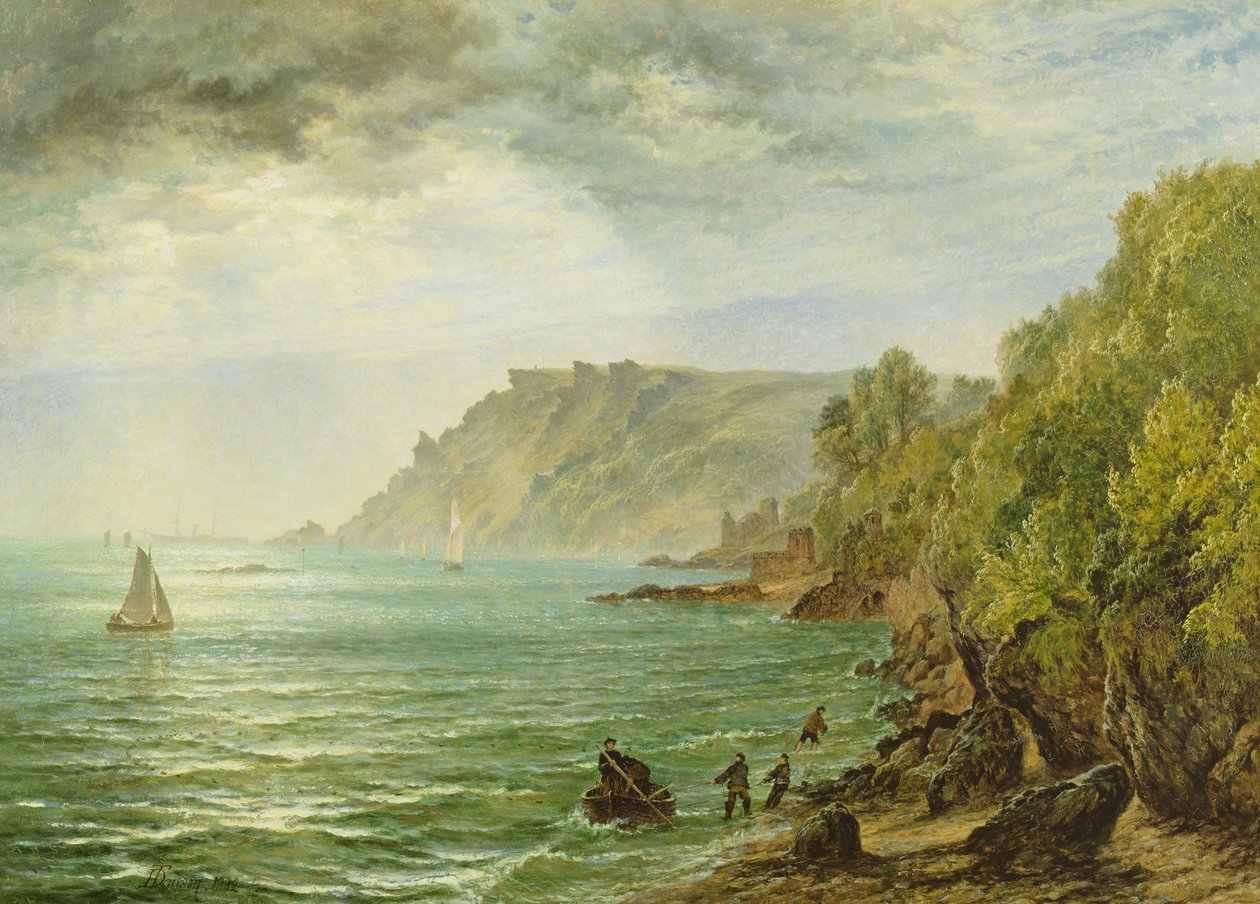 Salcombe Halici, Güney Devon, 1882 by Henry Dawson