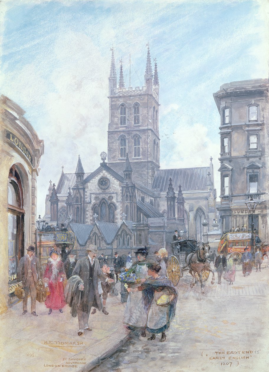 Aziz Kurtarıcı, Southwark, Londra Köprüsü by Henry Edward Tidmarsh