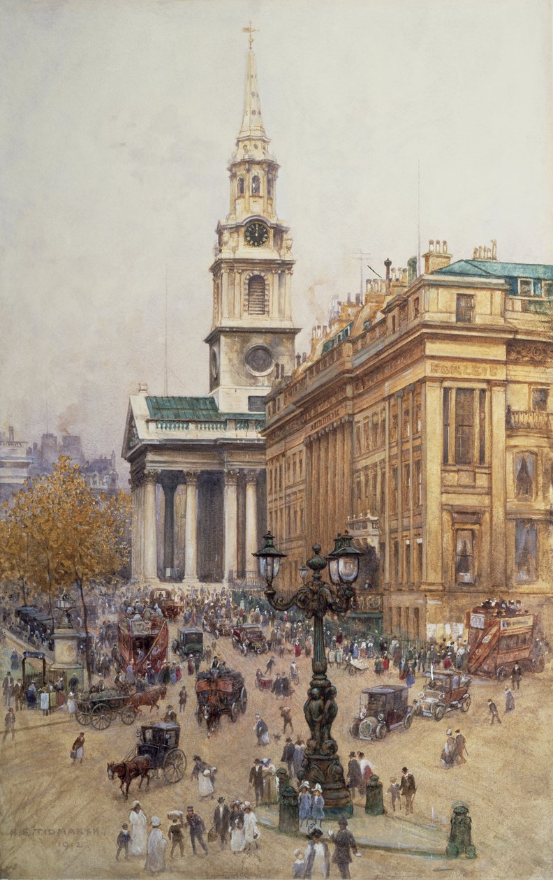Trafalgar Meydanı, 1912 by Henry Edward Tidmarsh