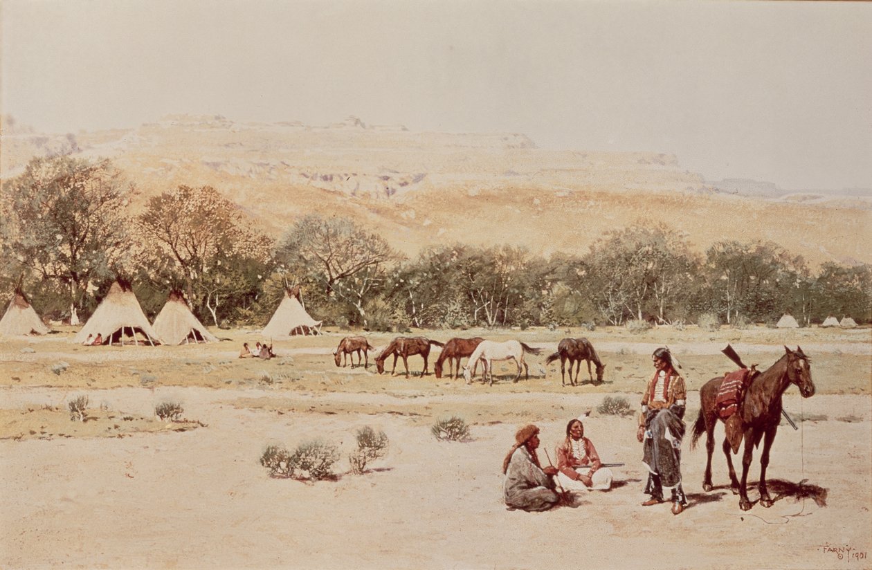 Hint Kampı, Denver, Colorado by Henry Francois Farny