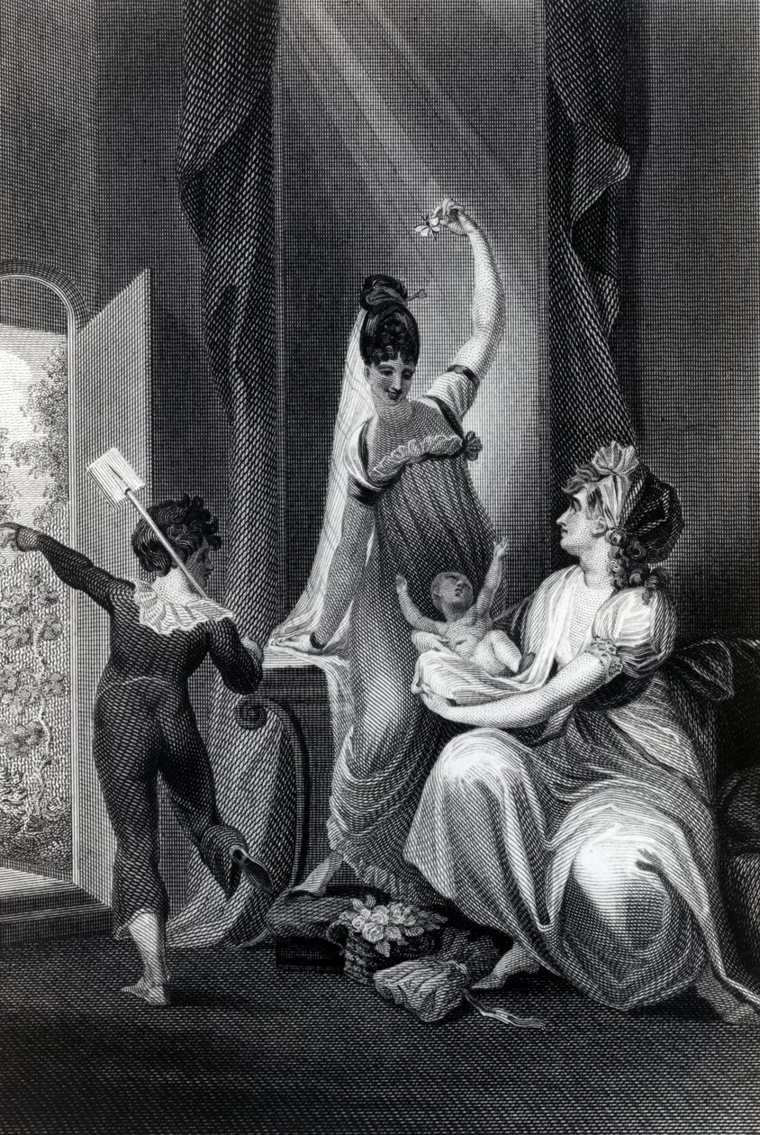 Ülkede Ailesiyle Birlikte Bir Anne, Richard Rhodes tarafından kazınmış, 1807 by Johann Heinrich Füssli