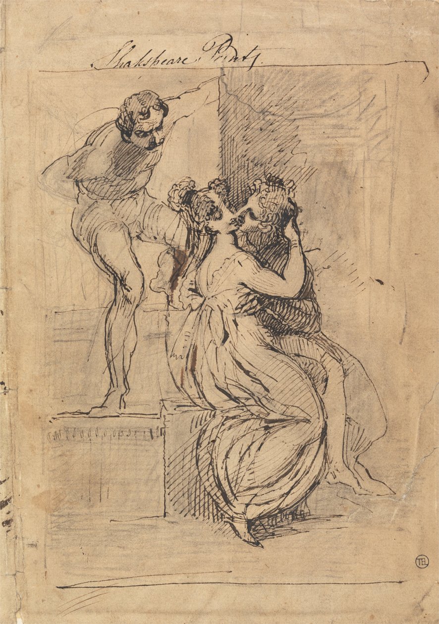 Merdiven Üzerinden Eğilerek Şekil by Johann Heinrich Füssli
