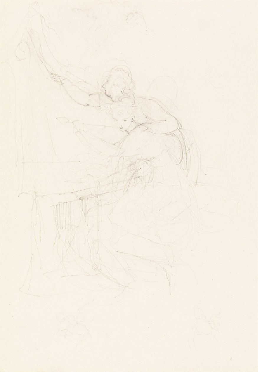 Bir Masada Kız ve Gençlik by Johann Heinrich Füssli
