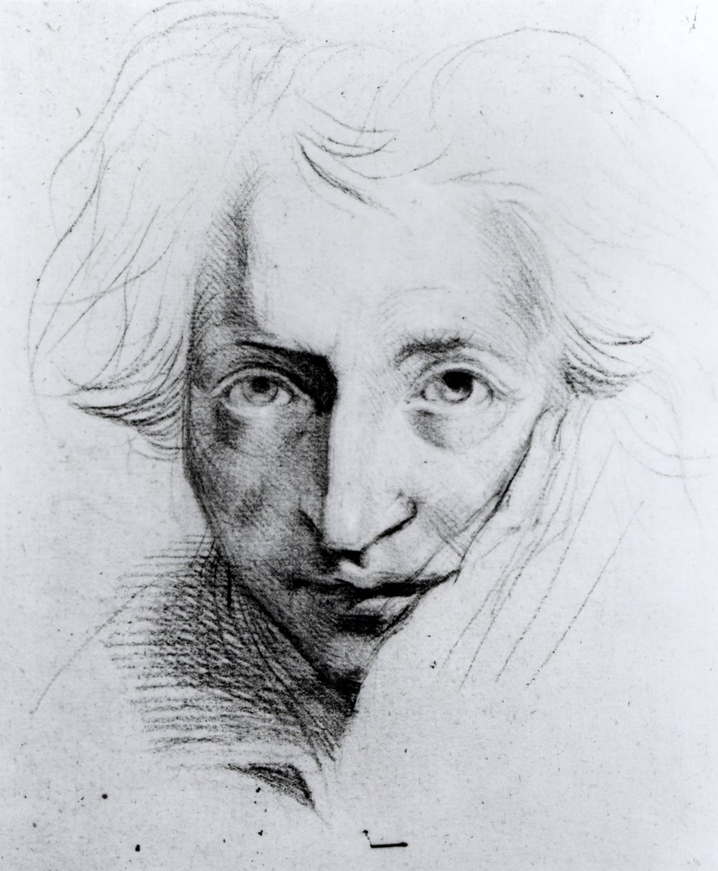 Otoportre (kağıt üzerinde siyah tebeşir) by Johann Heinrich Füssli