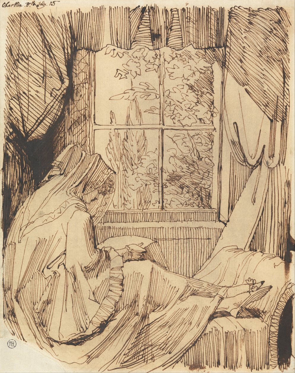 Okuma, Pencere Önünde Oturan Kadın by Johann Heinrich Füssli