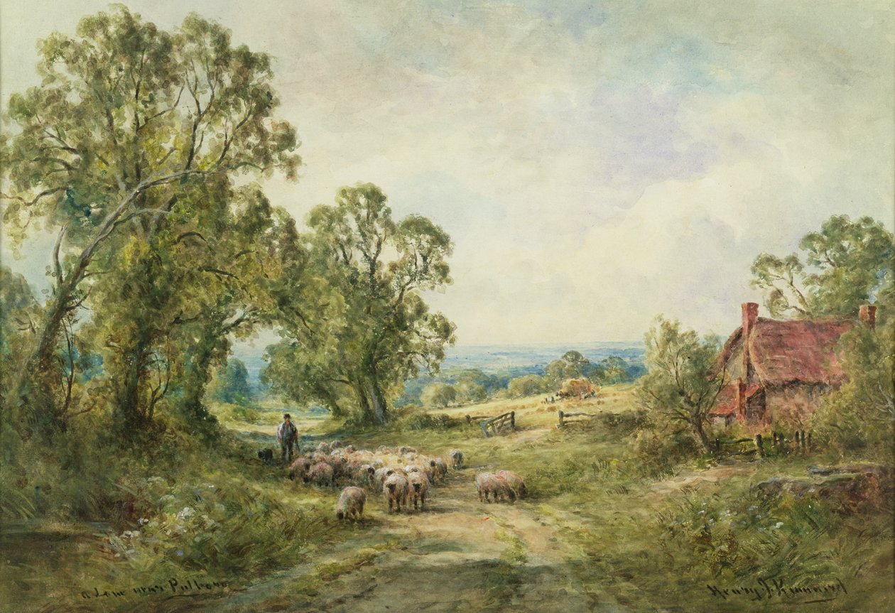 Pulborough yakınlarında bir şerit by Henry John Kinnaird