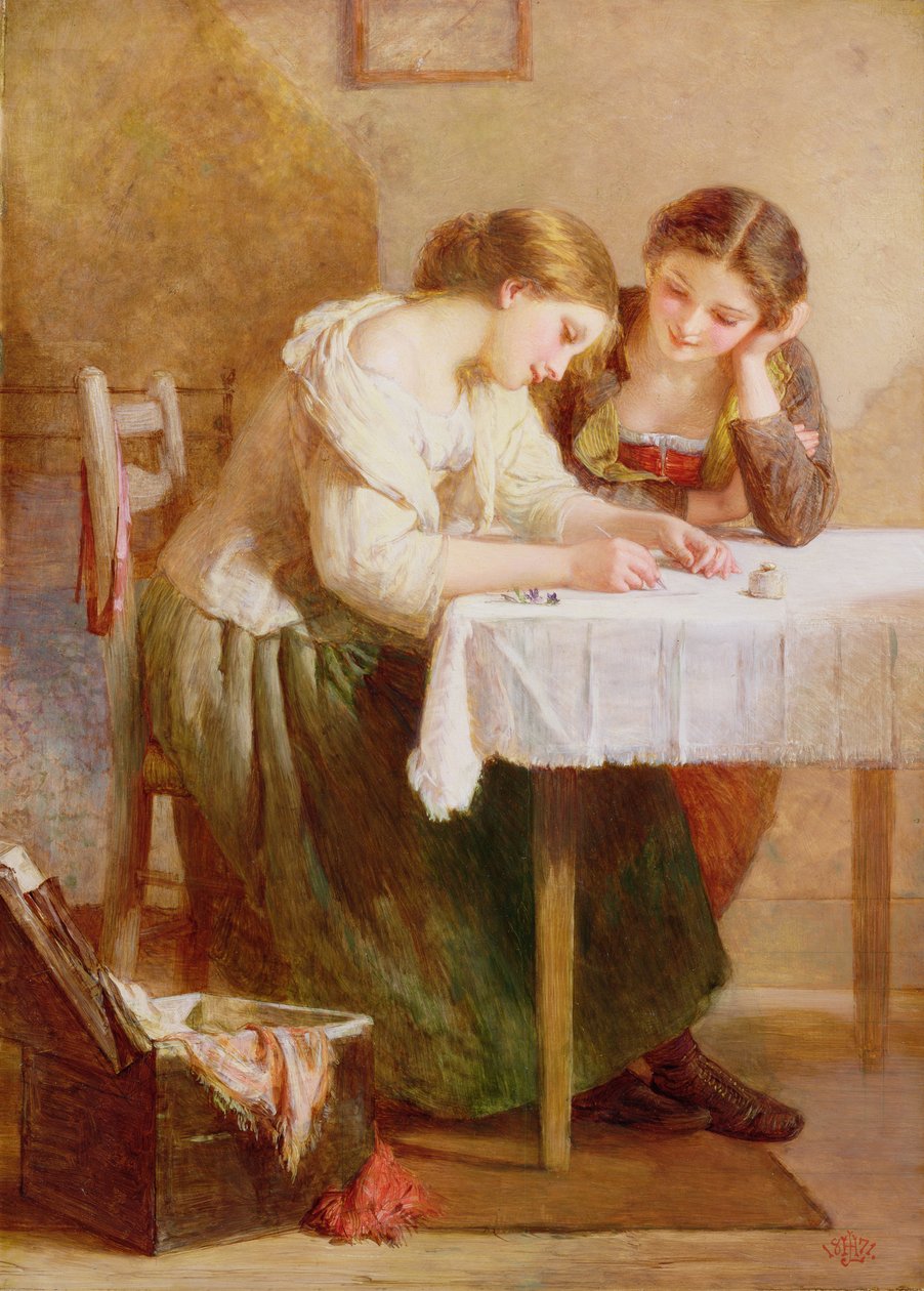 Aşk Mektubu, 1871 by Henry Le Jeune