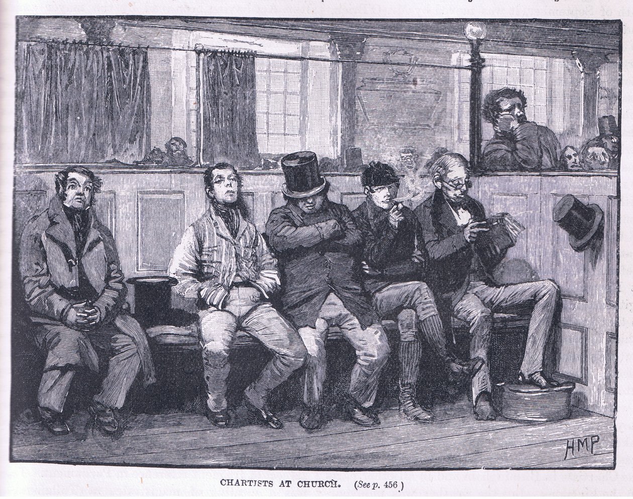 MS 1839 kilisesinde çartistler by Henry Marriott Paget