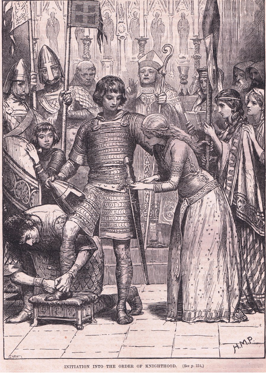 MS 1085 dolaylarında şövalyelik düzenine başlama by Henry Marriott Paget