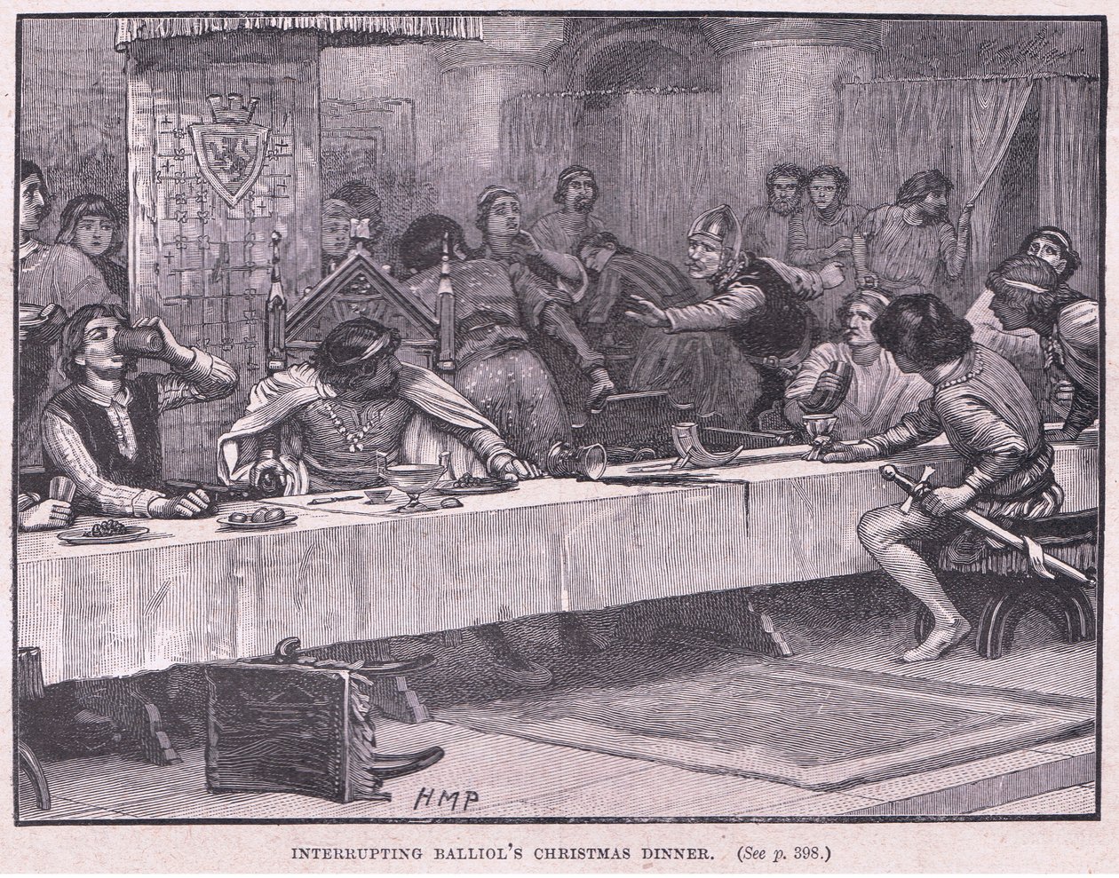 MS 1332'de Balliol'un Noel yemeğine ara vermek by Henry Marriott Paget