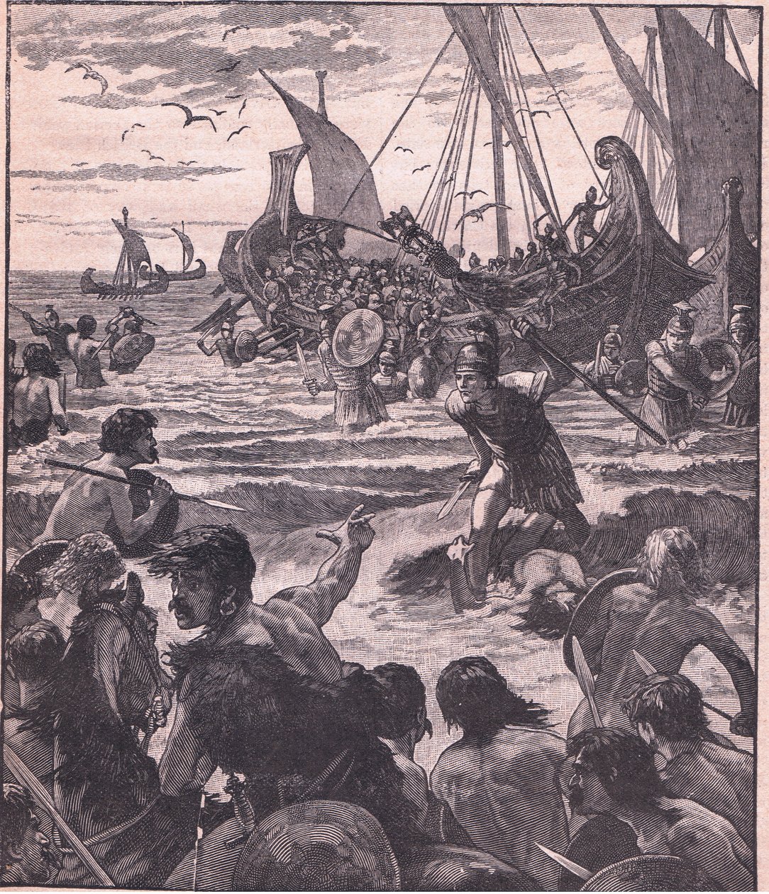 Romalıların Kent sahiline inişi by Henry Marriott Paget