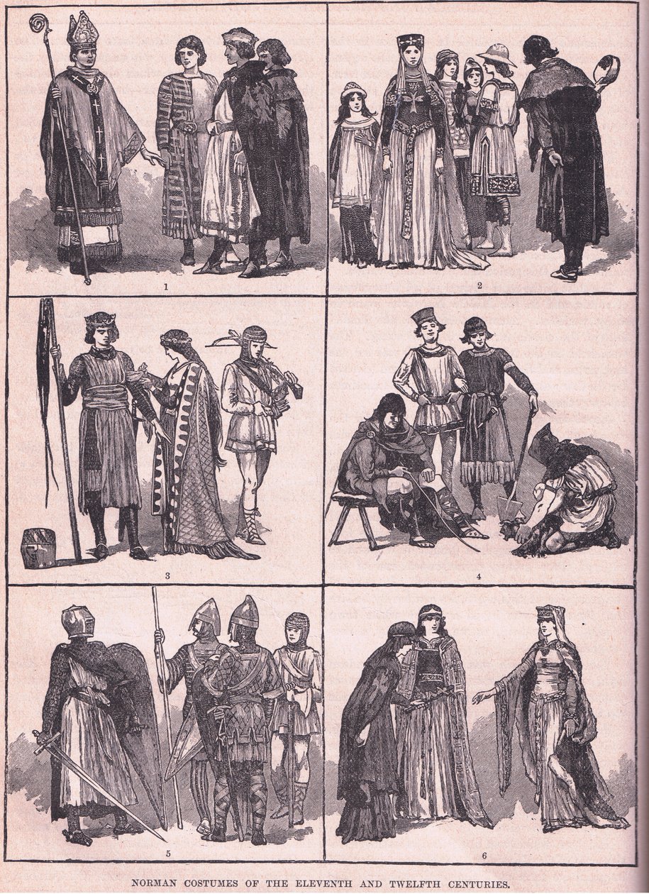 On birinci ve on ikinci yüzyılların Norman kostümleri by Henry Marriott Paget