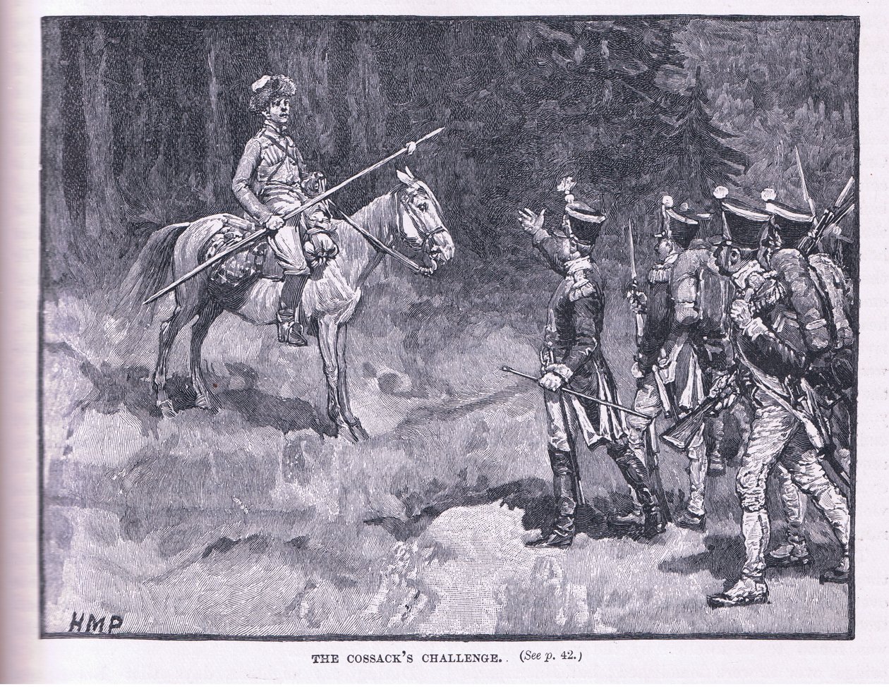 Kazaklar meydan okuması by Henry Marriott Paget