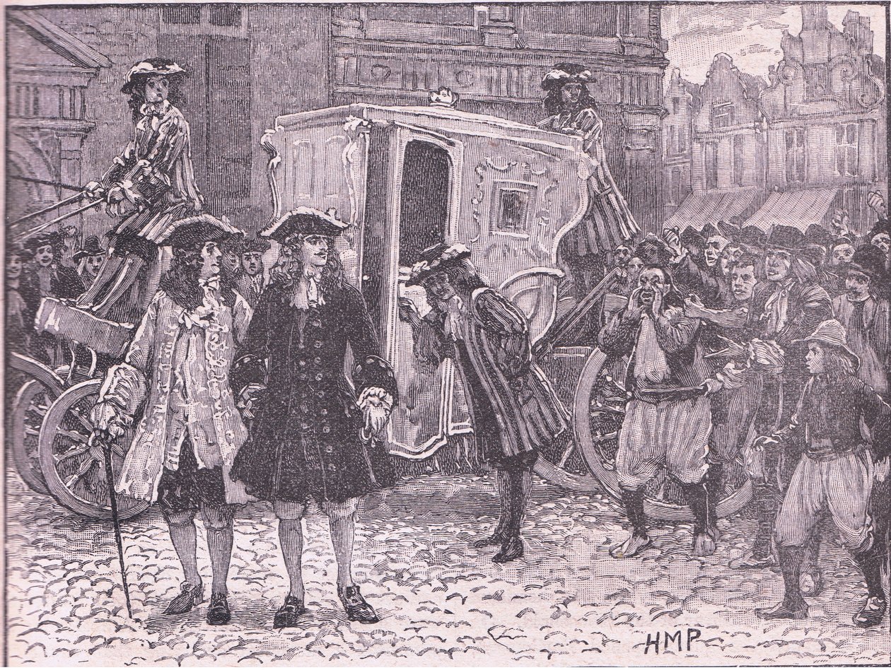 İngiliz Tam Yetkili Temsilcileri MS 1712 Utrecht sokaklarında hakarete uğradı by Henry Marriott Paget